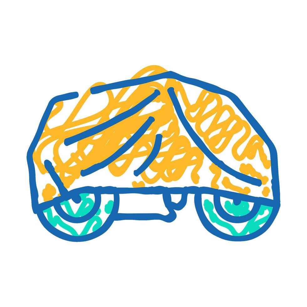 cover motorcycle cover icon doodle illustration vector
