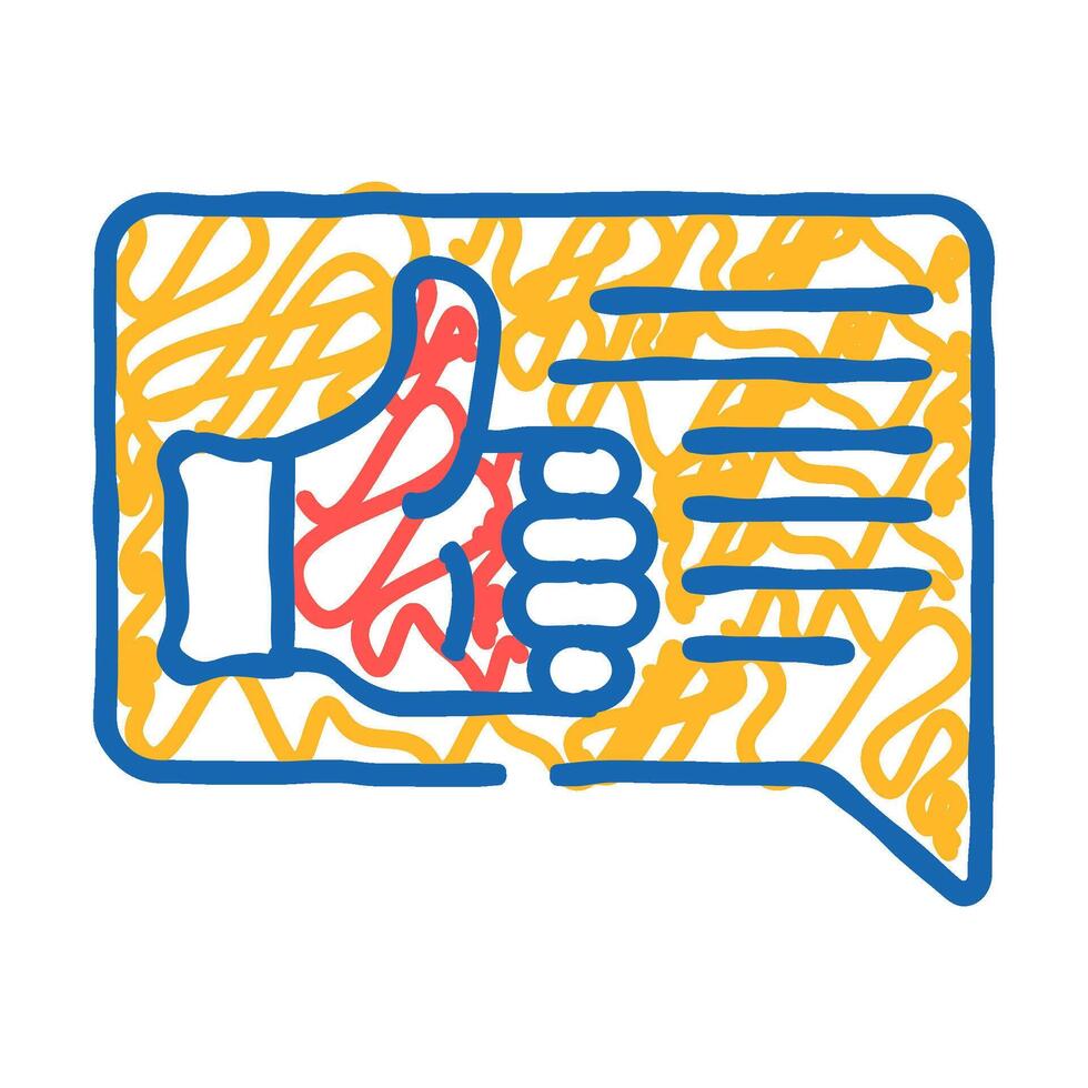 feedback testimonial icon doodle illustration vector