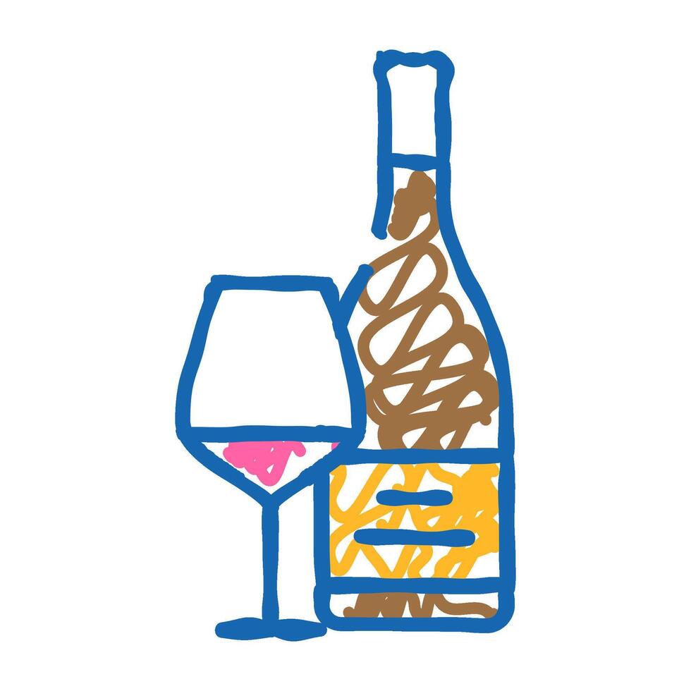 pinot noir red wine icon doodle illustration vector