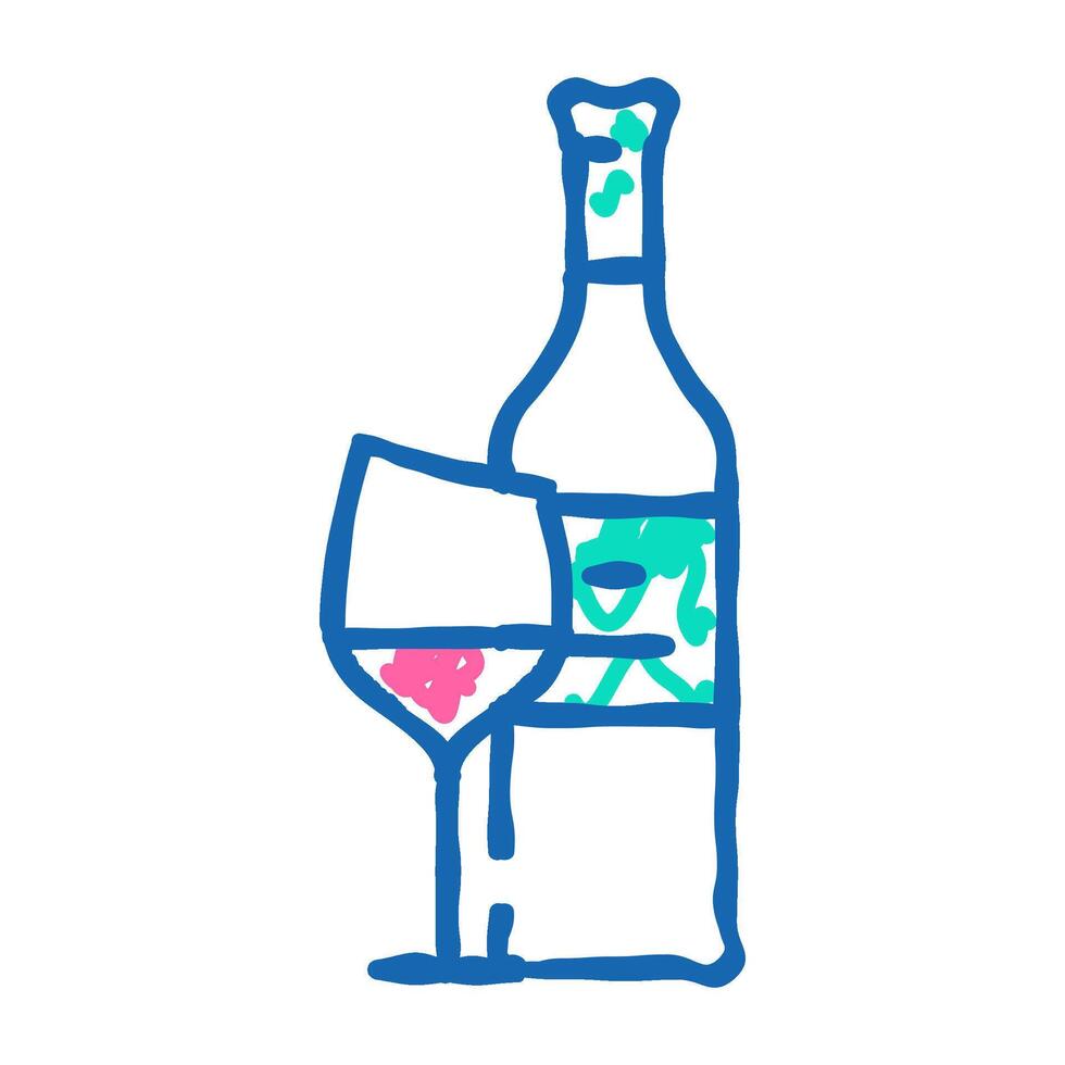 syrah red wine icon doodle illustration vector