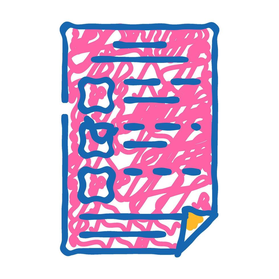 search folder icon doodle illustration vector