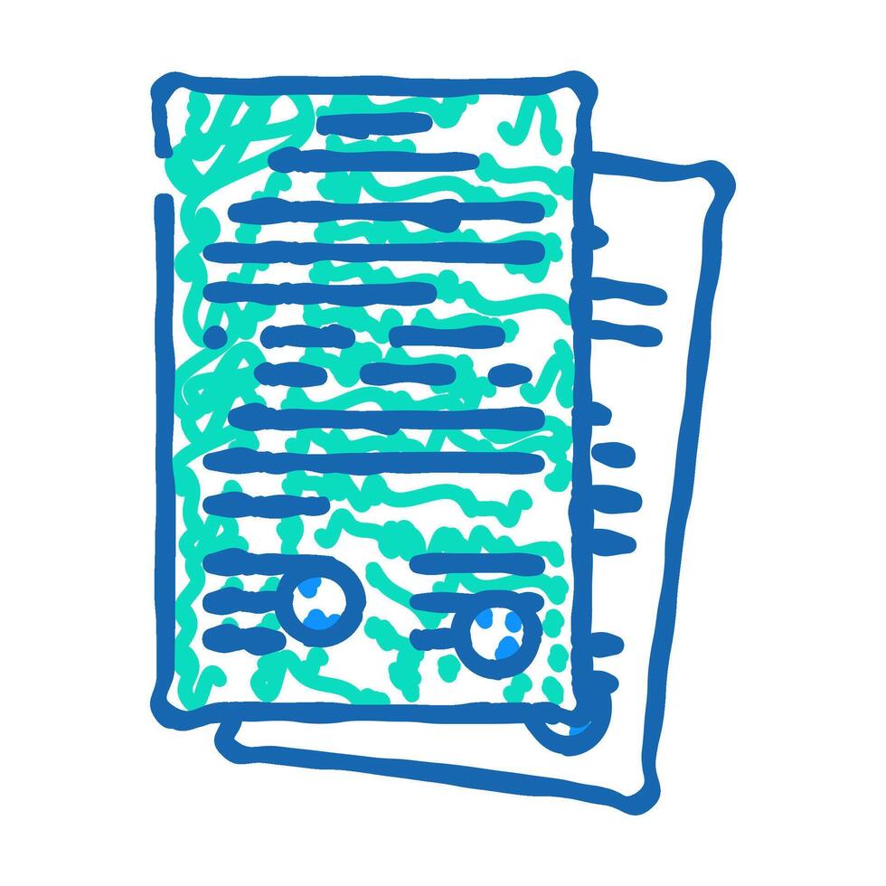 information folder icon doodle illustration vector