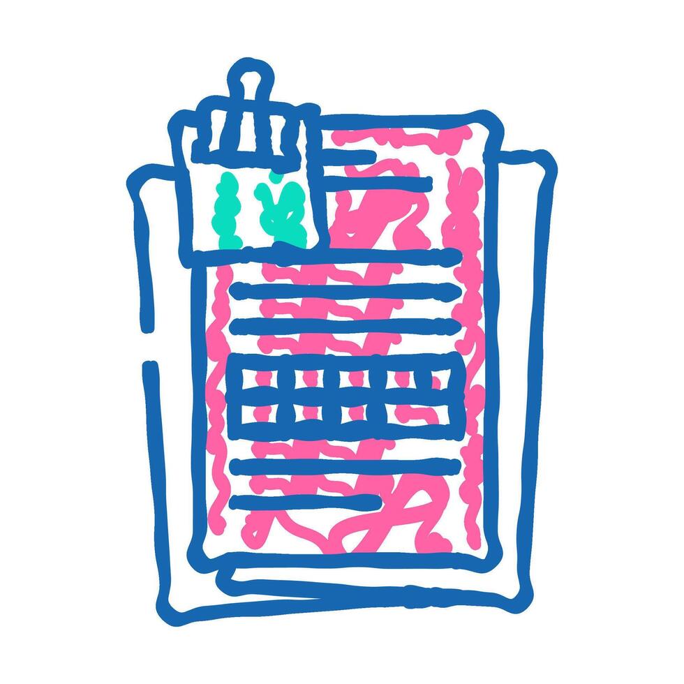 data folder icon doodle illustration vector