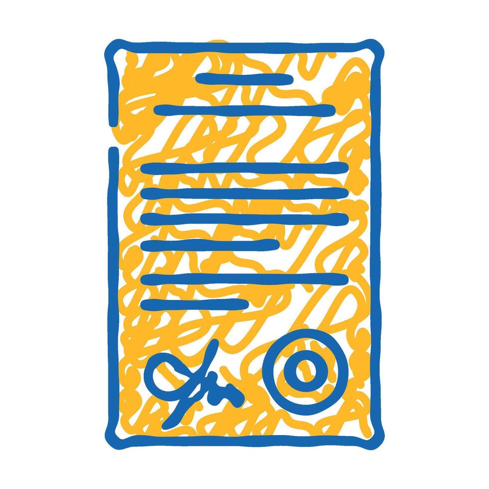 document folder icon doodle illustration vector