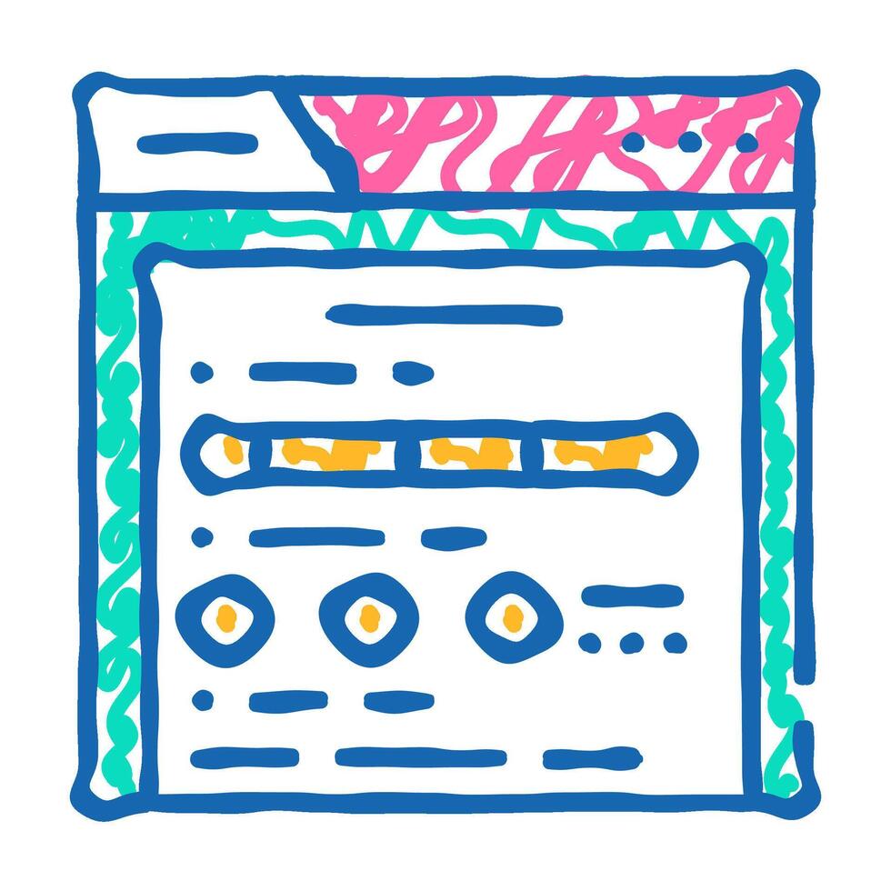 web folder icon doodle illustration vector