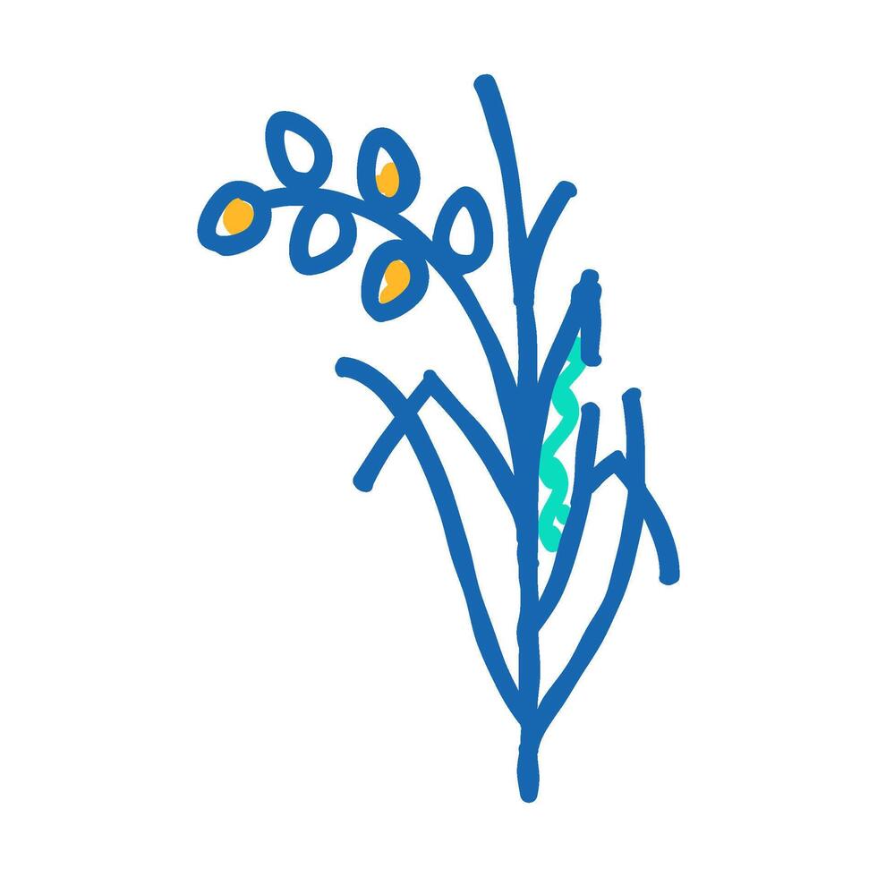 rice plant healthy icon doodle illustration vector