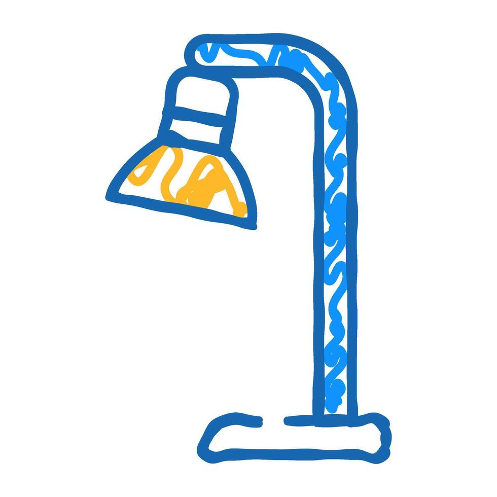 reading table lamp icon doodle illustration vector