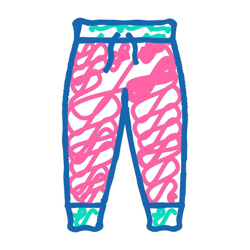 jogger pants boy baby cloth icon doodle illustration vector