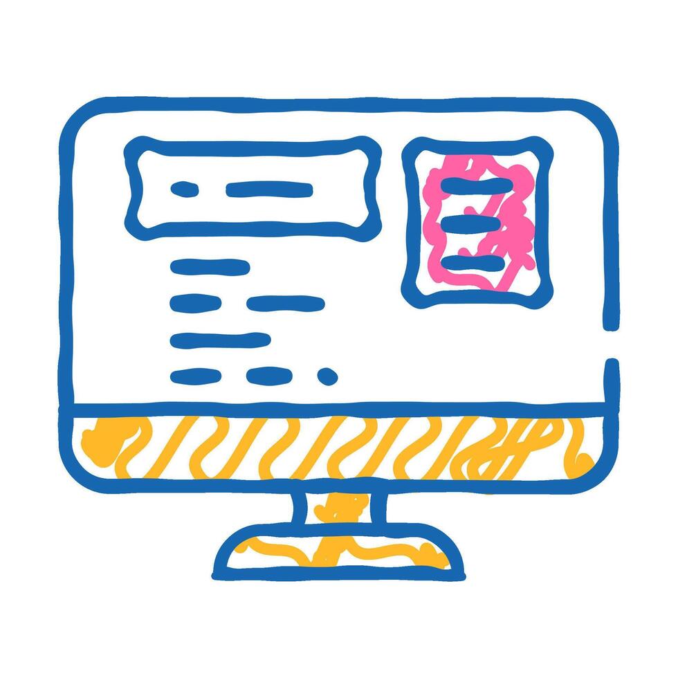 paid search advertising icon doodle illustration vector