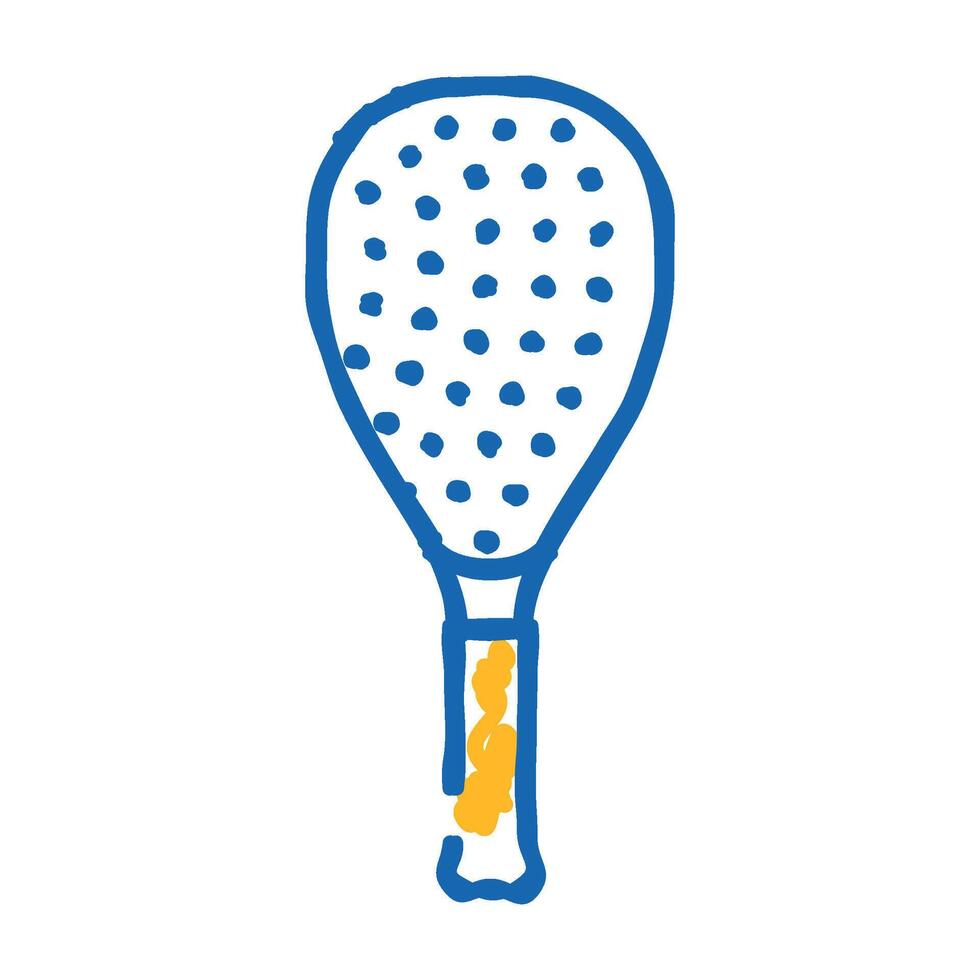 racket game badminton icon doodle illustration vector