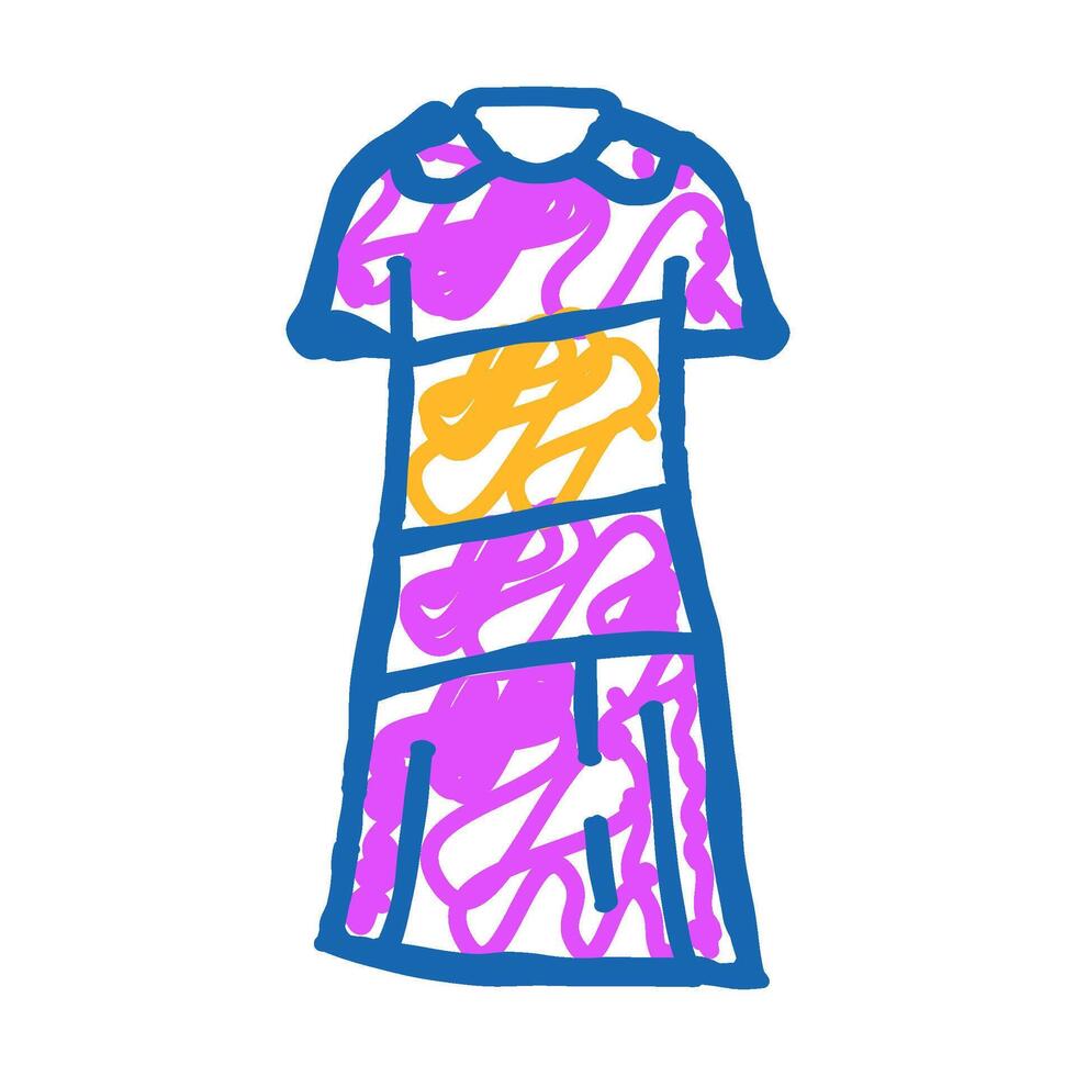 women dress badminton icon doodle illustration vector