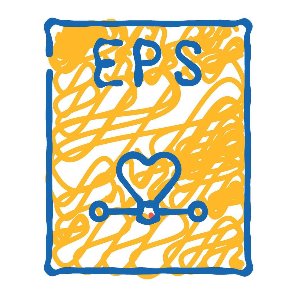 eps file format document icon doodle illustration vector