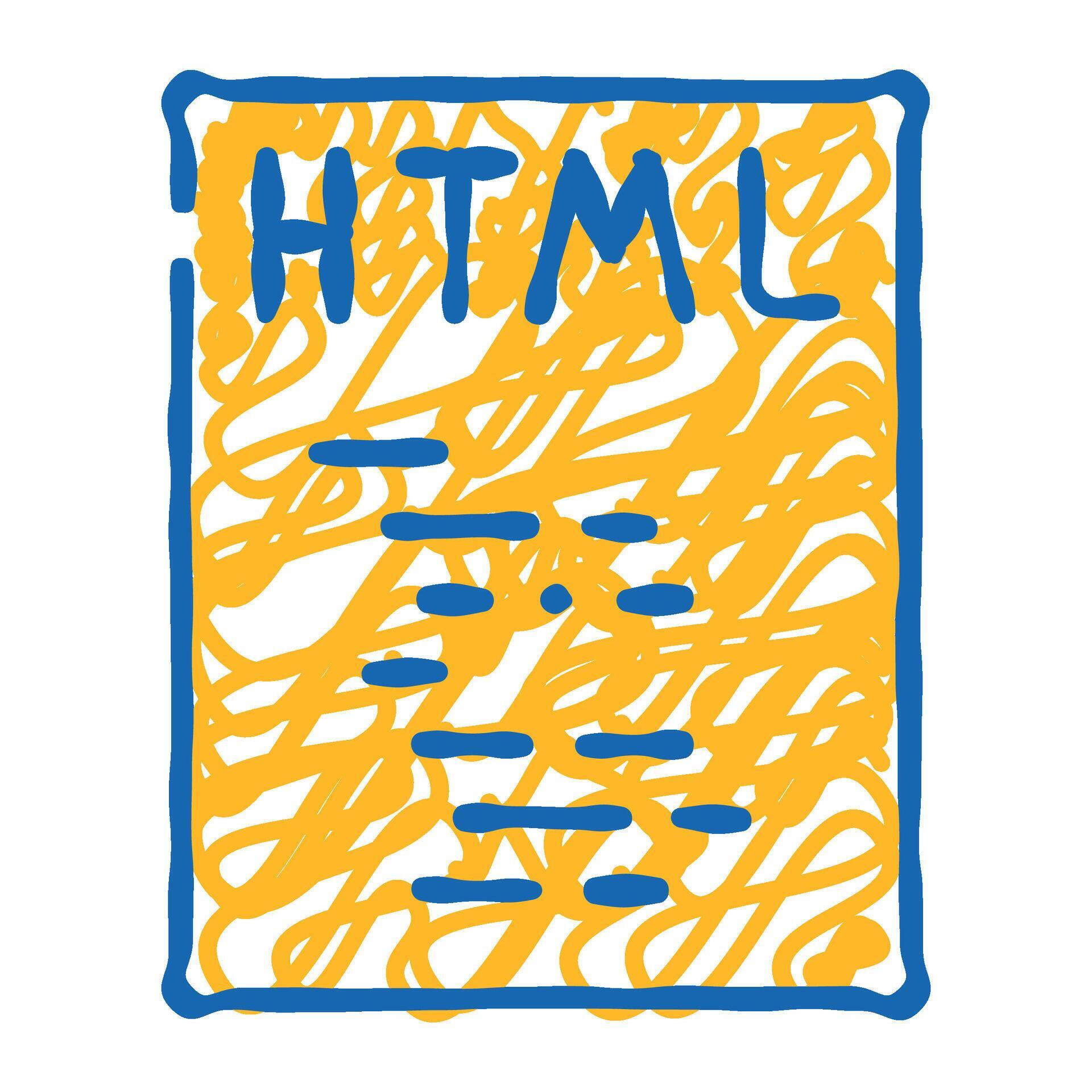 html file format document icon doodle illustration 49837973 Vector Art ...