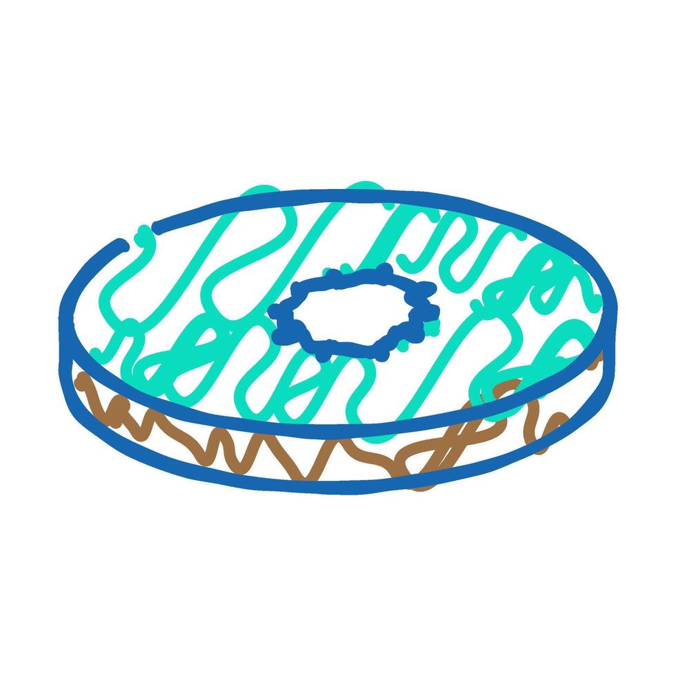 slice kiwi icon doodle illustration vector