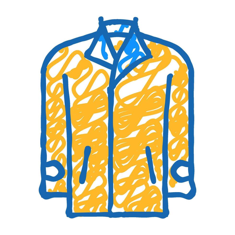 car outerwear male icon doodle illustration vector