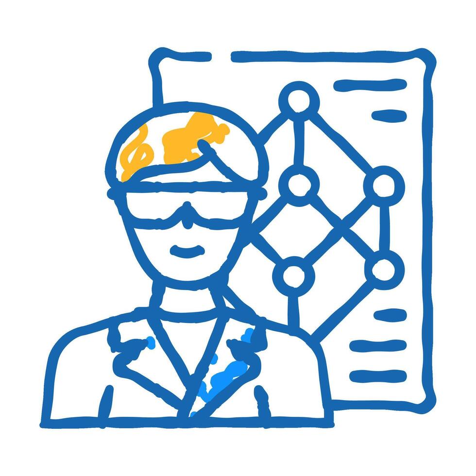 materials engineer technology icon doodle illustration vector