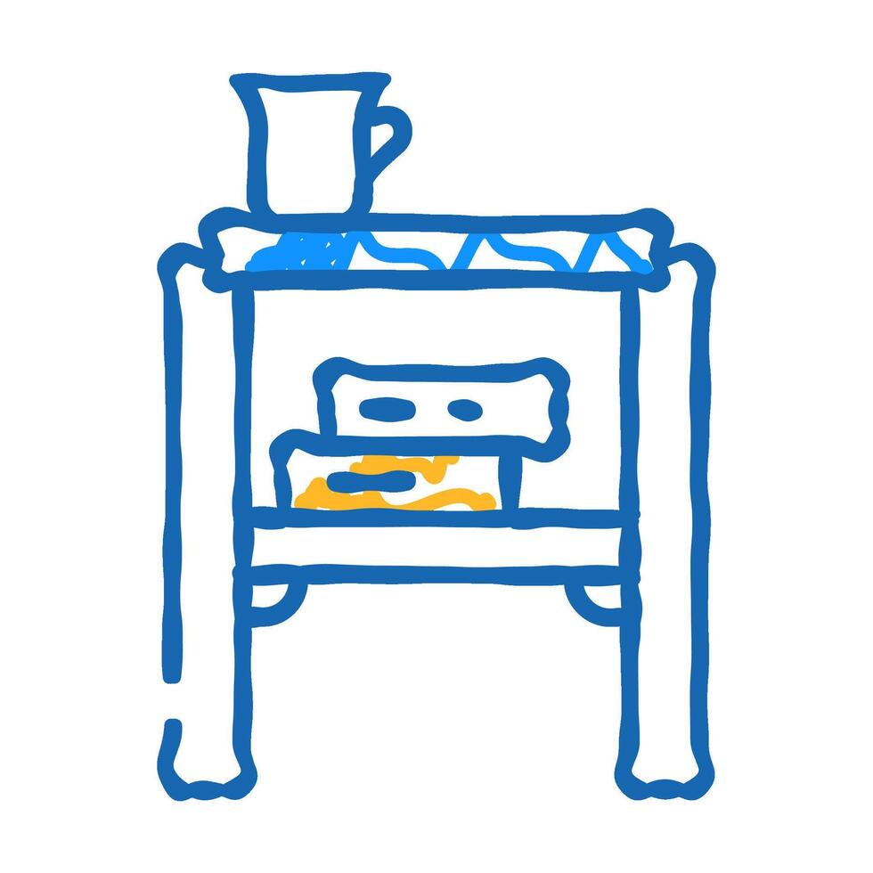 side table living room icon doodle illustration vector