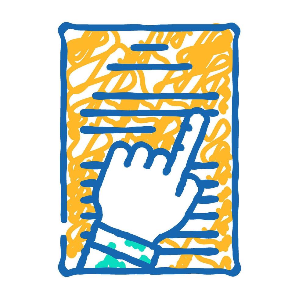 review paper document icon doodle illustration vector