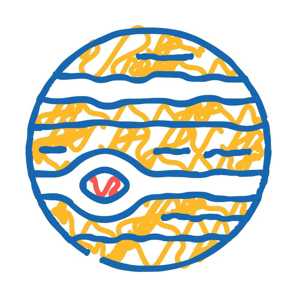 jupiter planet icon doodle illustration vector