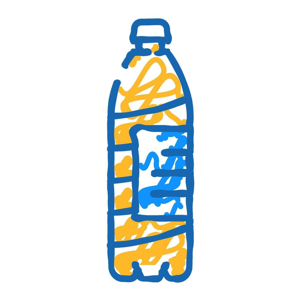 empty water plastic bottle icon doodle illustration vector