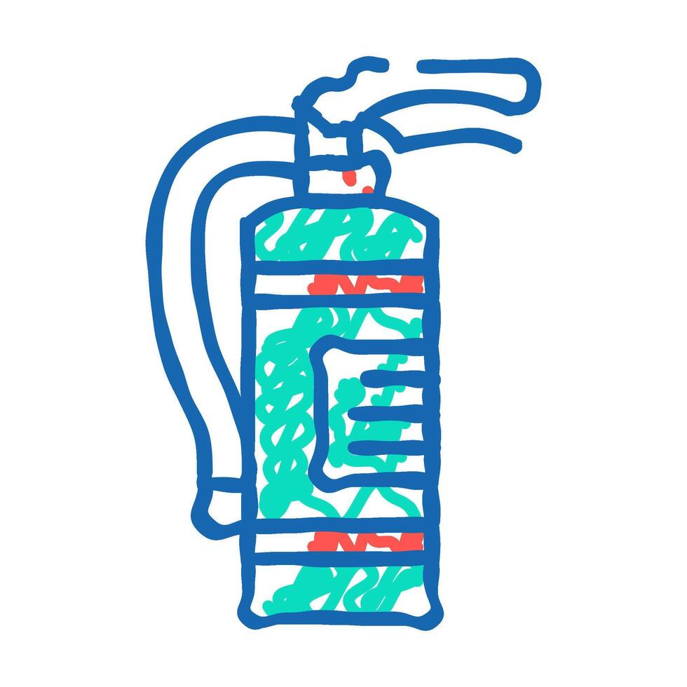 car extinguisher home accessory icon doodle illustration vector