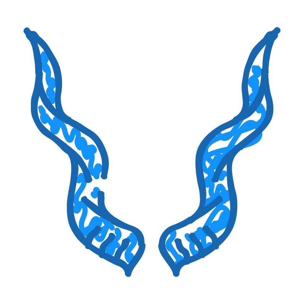 antelope horn animal icon doodle illustration vector
