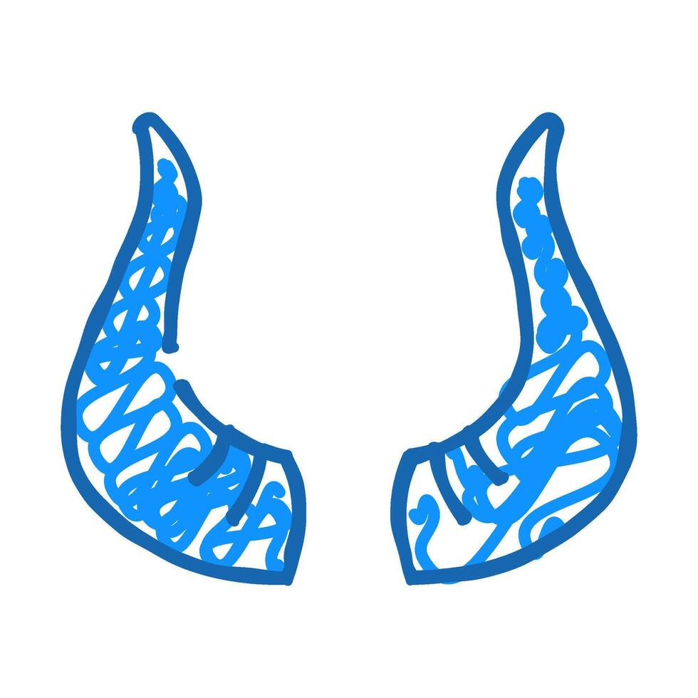 bull wildlife animal icon doodle illustration vector