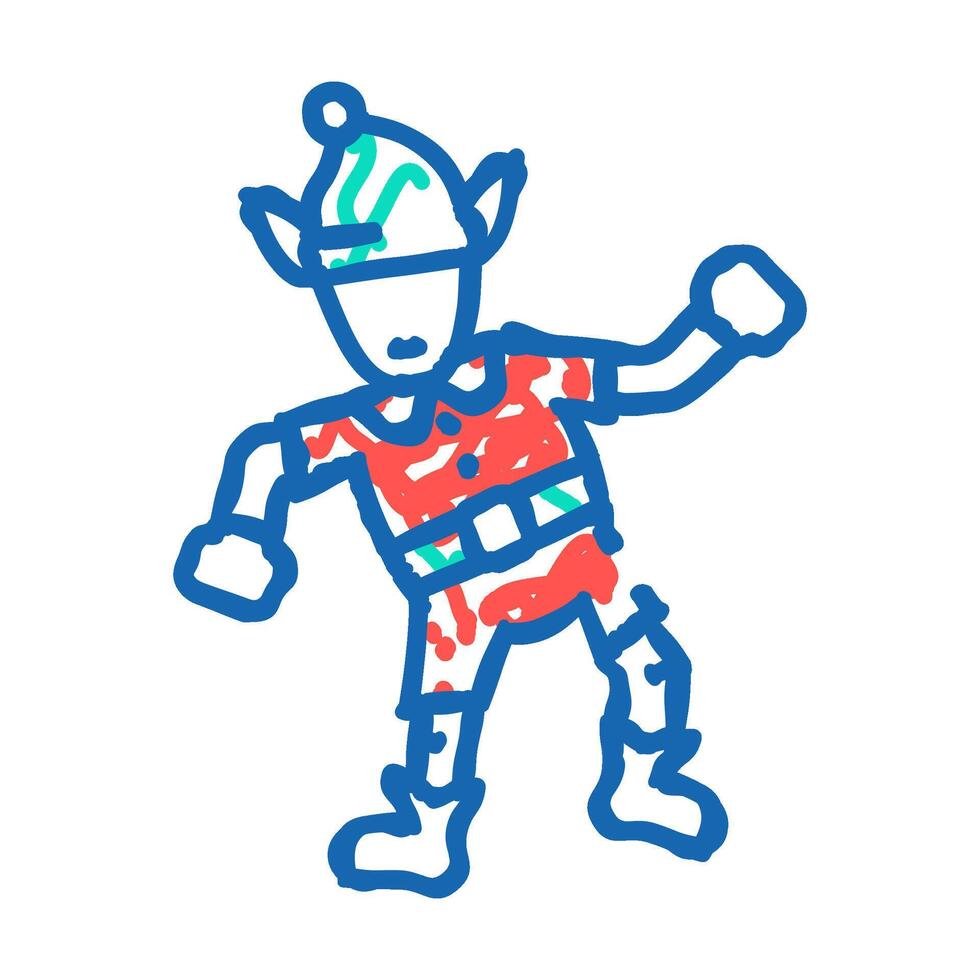 elf funny icon doodle illustration vector