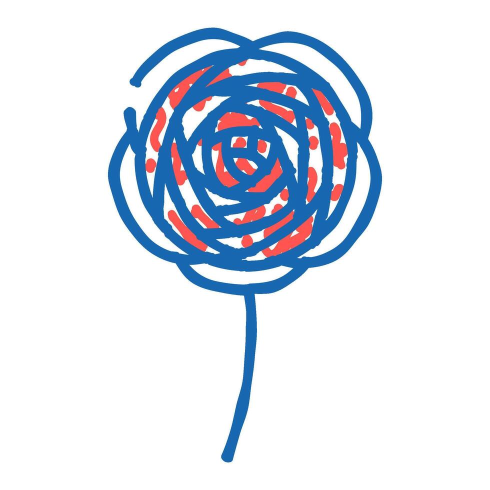 ranunculus flower spring icon doodle illustration vector