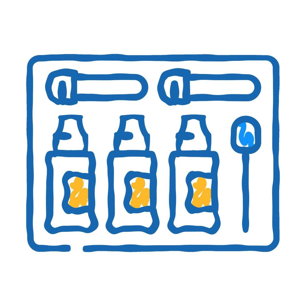 soil test kit garden tool icon doodle illustration vector
