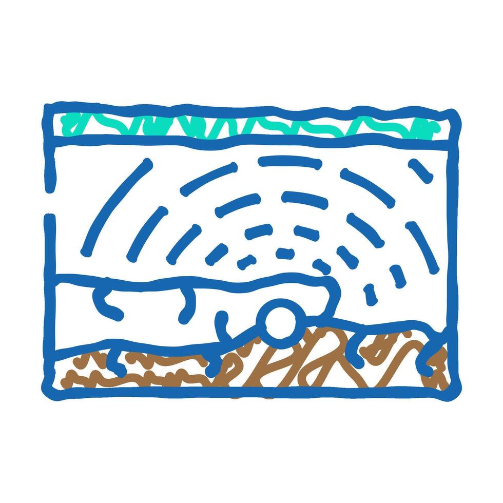 tectonic earthquake disaster icon doodle illustration vector