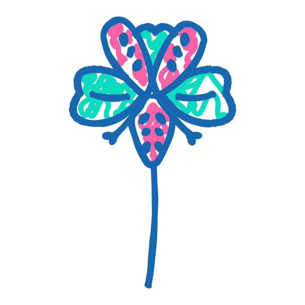alstroemeria blossom spring icon doodle illustration vector