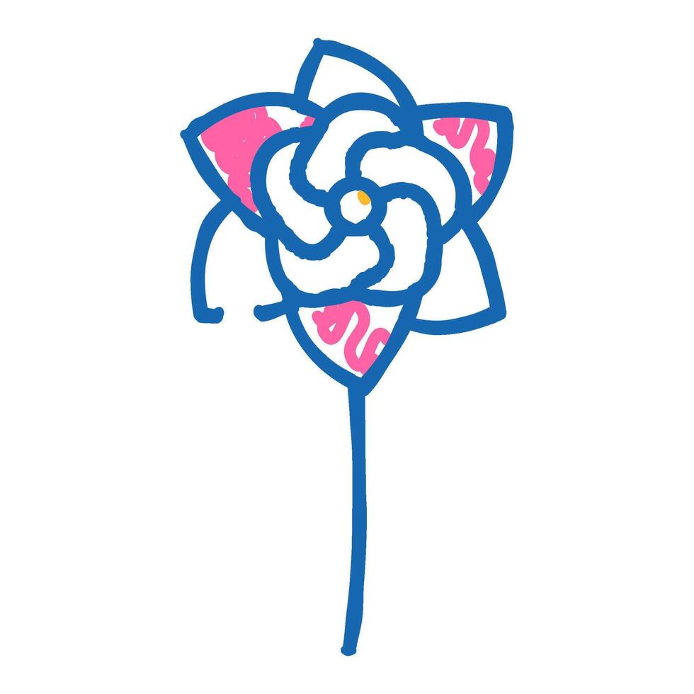 gardenia blossom spring icon doodle illustration vector