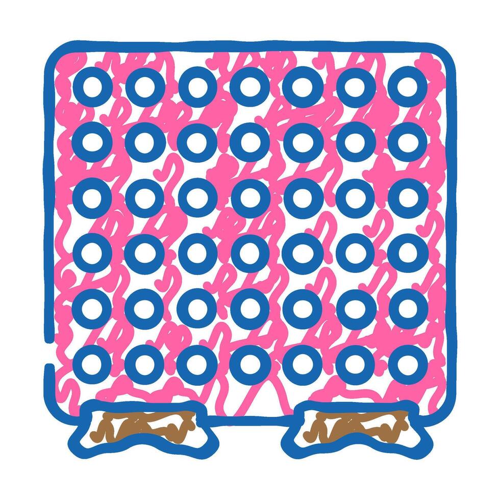 pegboard kid bedroom icon doodle illustration vector