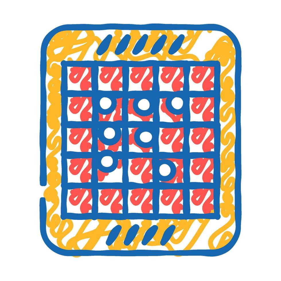 othello game board table icon doodle illustration vector