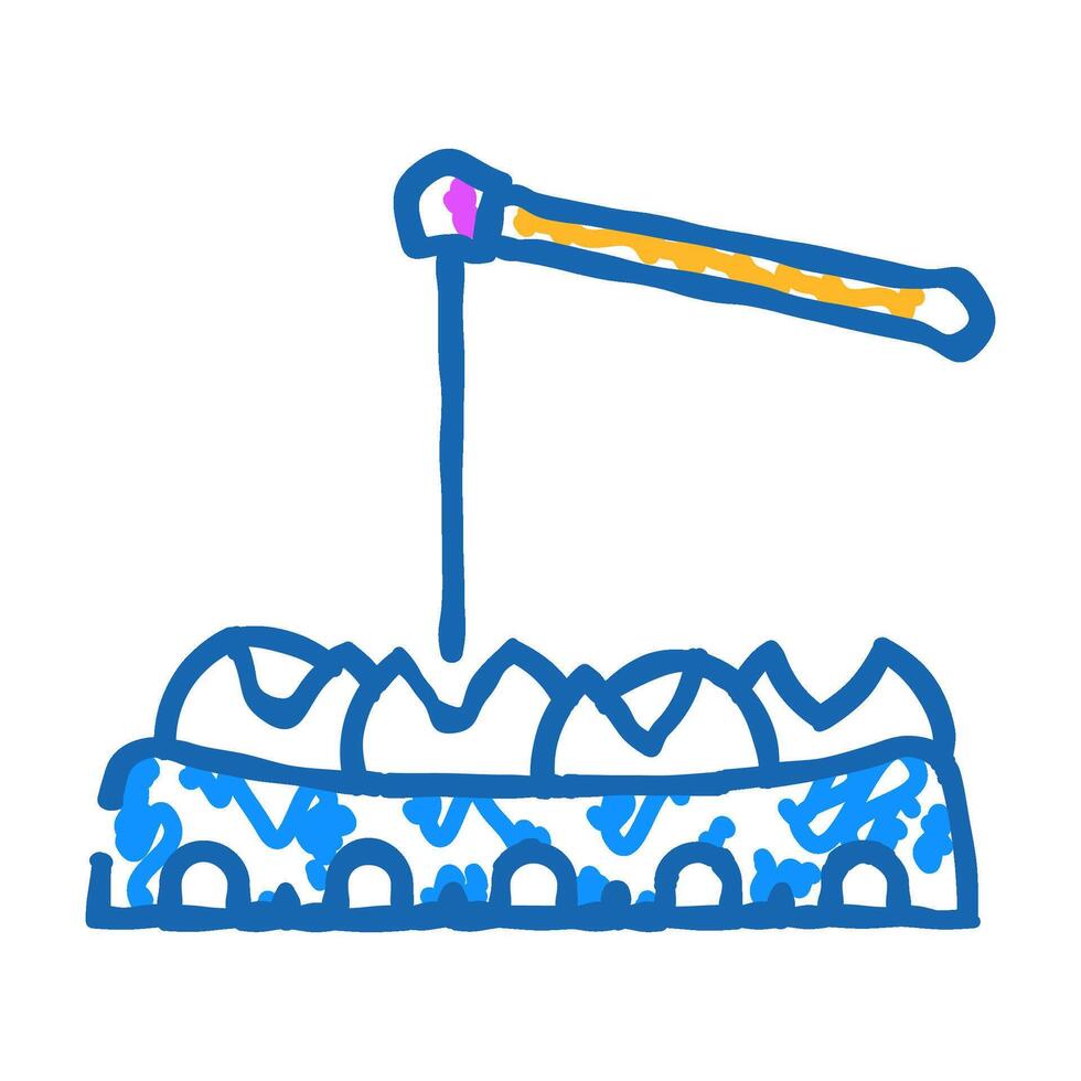 fishing game board table icon doodle illustration vector