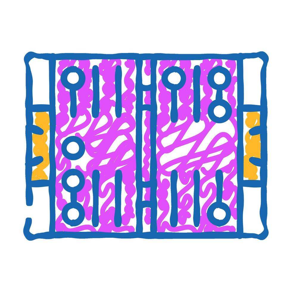 backgammon game board table icon doodle illustration vector