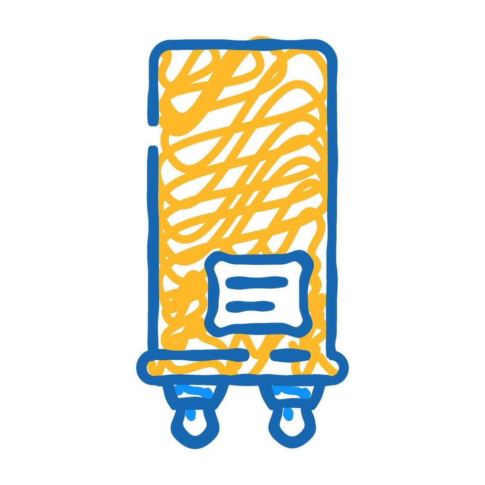 high voltage capacitor electronic component icon doodle illustration vector