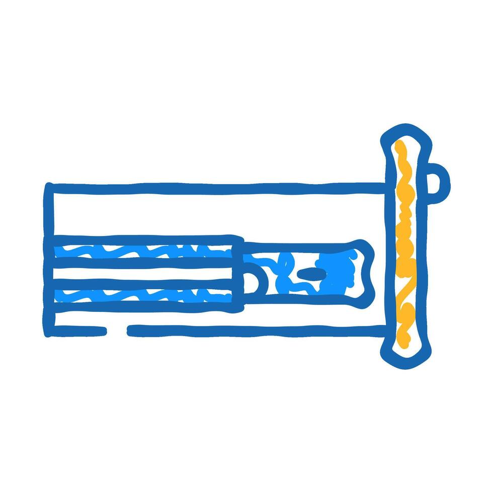 drawer slide hardware furniture fitting icon doodle illustration vector