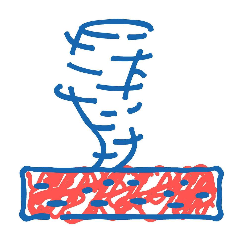 mars dust devils planet icon doodle illustration vector