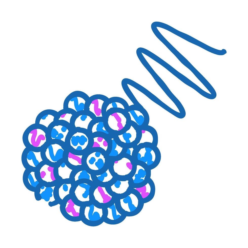gamma rays nuclear energy icon doodle illustration vector