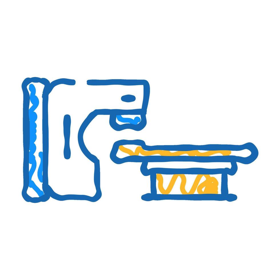 radiation therapy machine nuclear energy icon doodle illustration vector