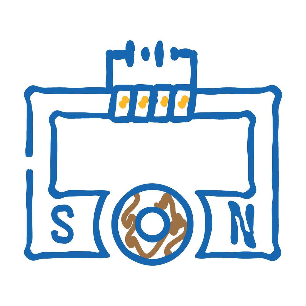 ac generator electrical engineer icon doodle illustration vector