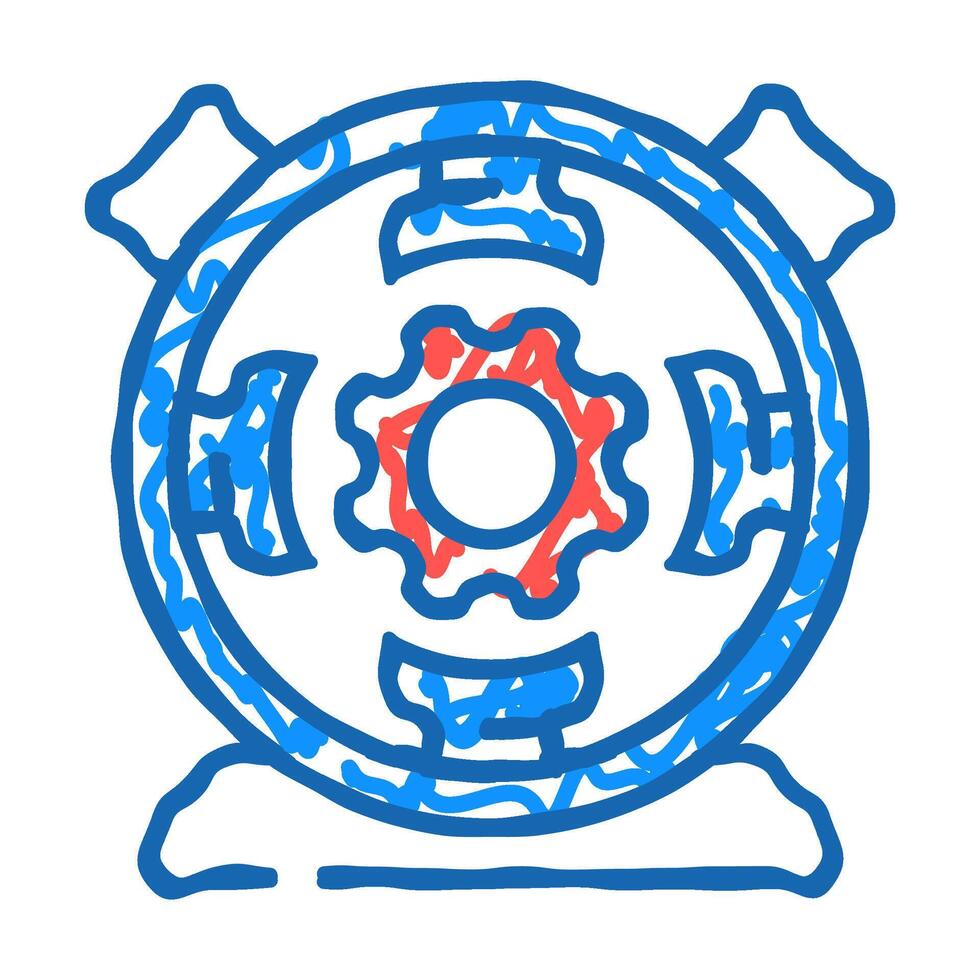 dc generator electrical engineer icon doodle illustration vector