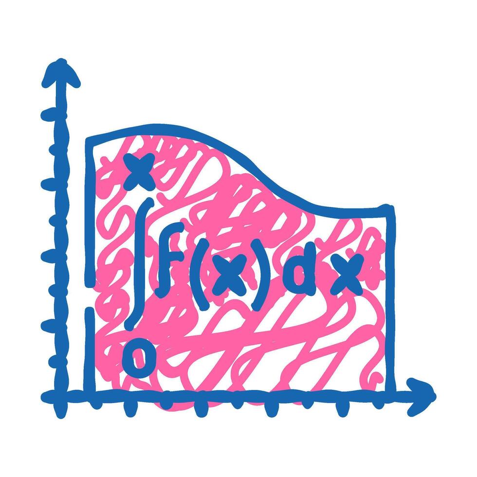 integral math science education icon doodle illustration vector
