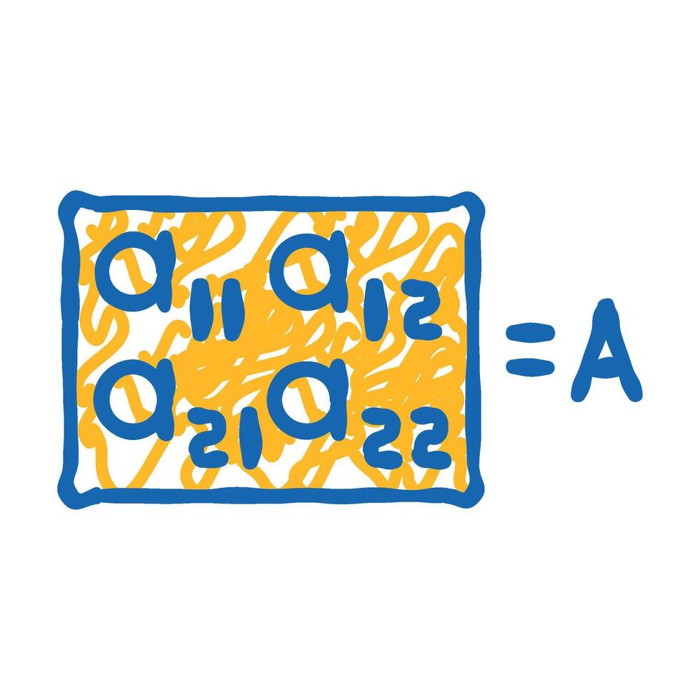 matrice math science education icon doodle illustration vector