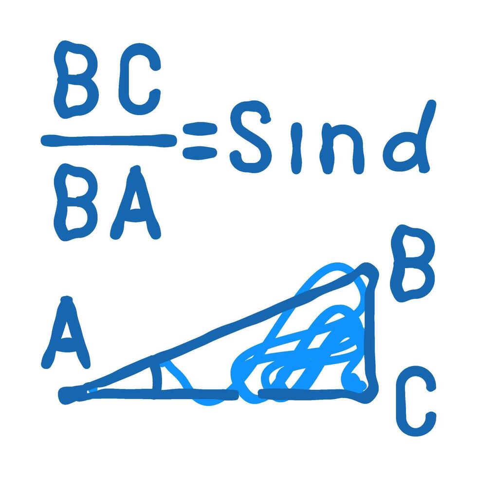 trigonometry math science education icon doodle illustration vector