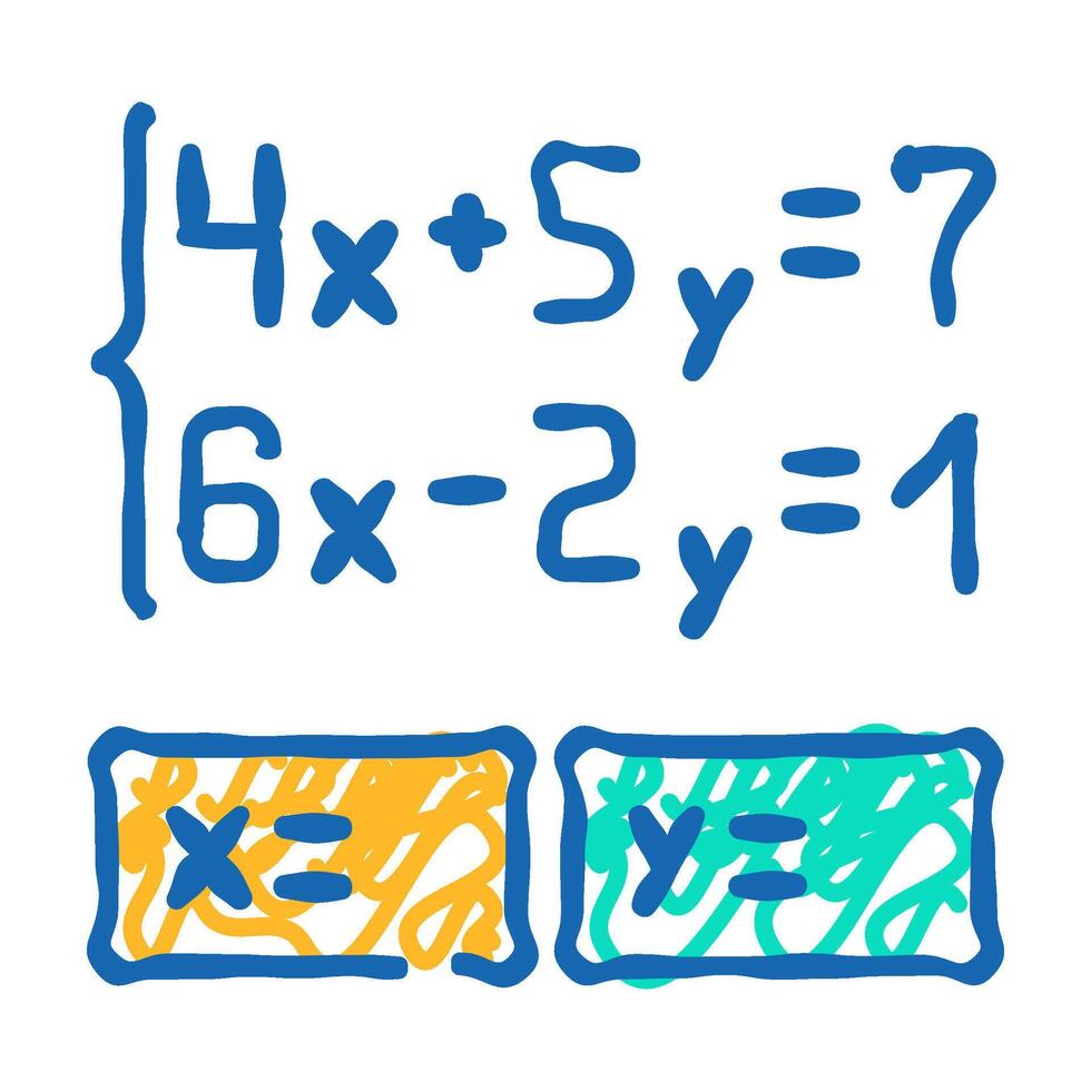 equation math science education icon doodle illustration vector