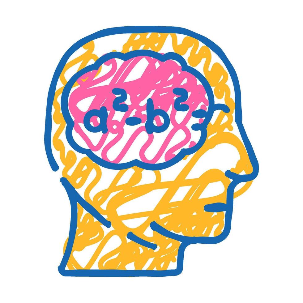 knowledge math science education icon doodle illustration vector