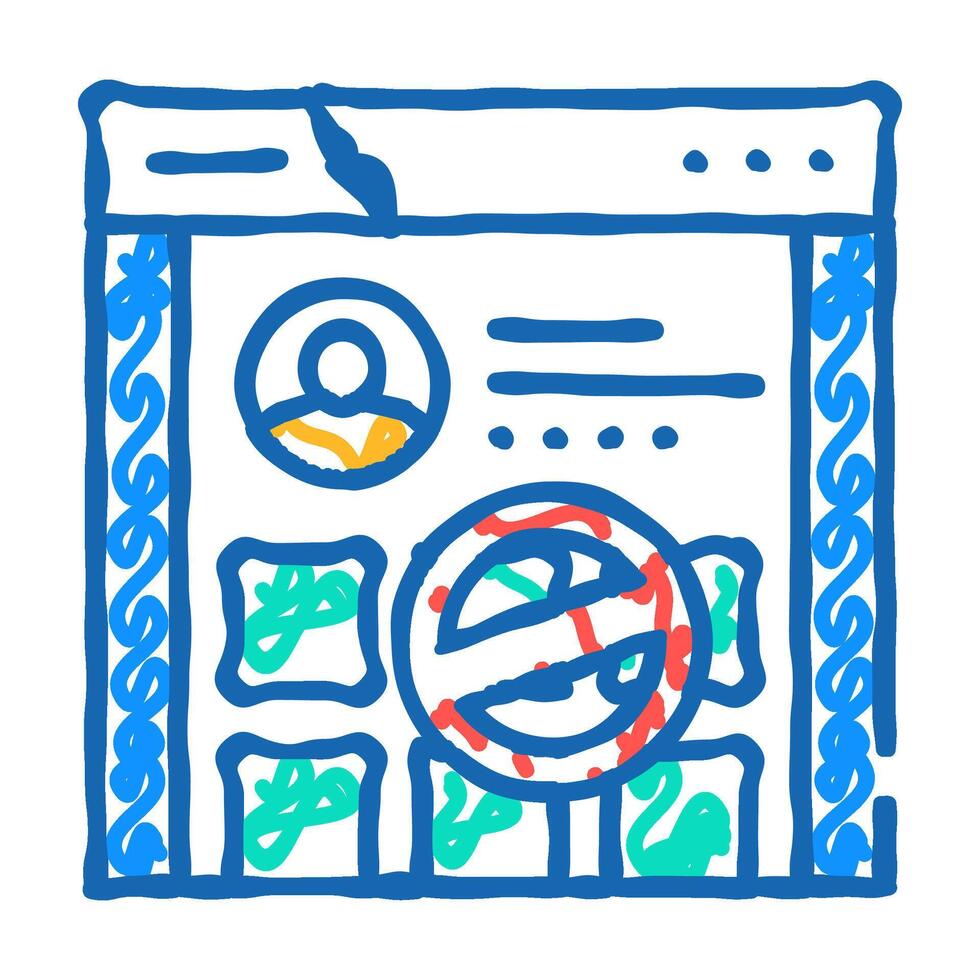 woman disapproval icon doodle illustration vector